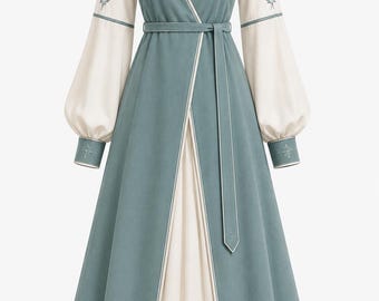 Medieval Fantasy Dress for Women, Renaissance Cottagecore Gown, Elven Princess Costume, Fairycore Maxi Dress