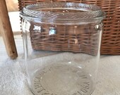 Tobacco Jar Glass Humidor Tobacciana Flint Glass District of NC Factory 64 North Carolina Pipe Smoking