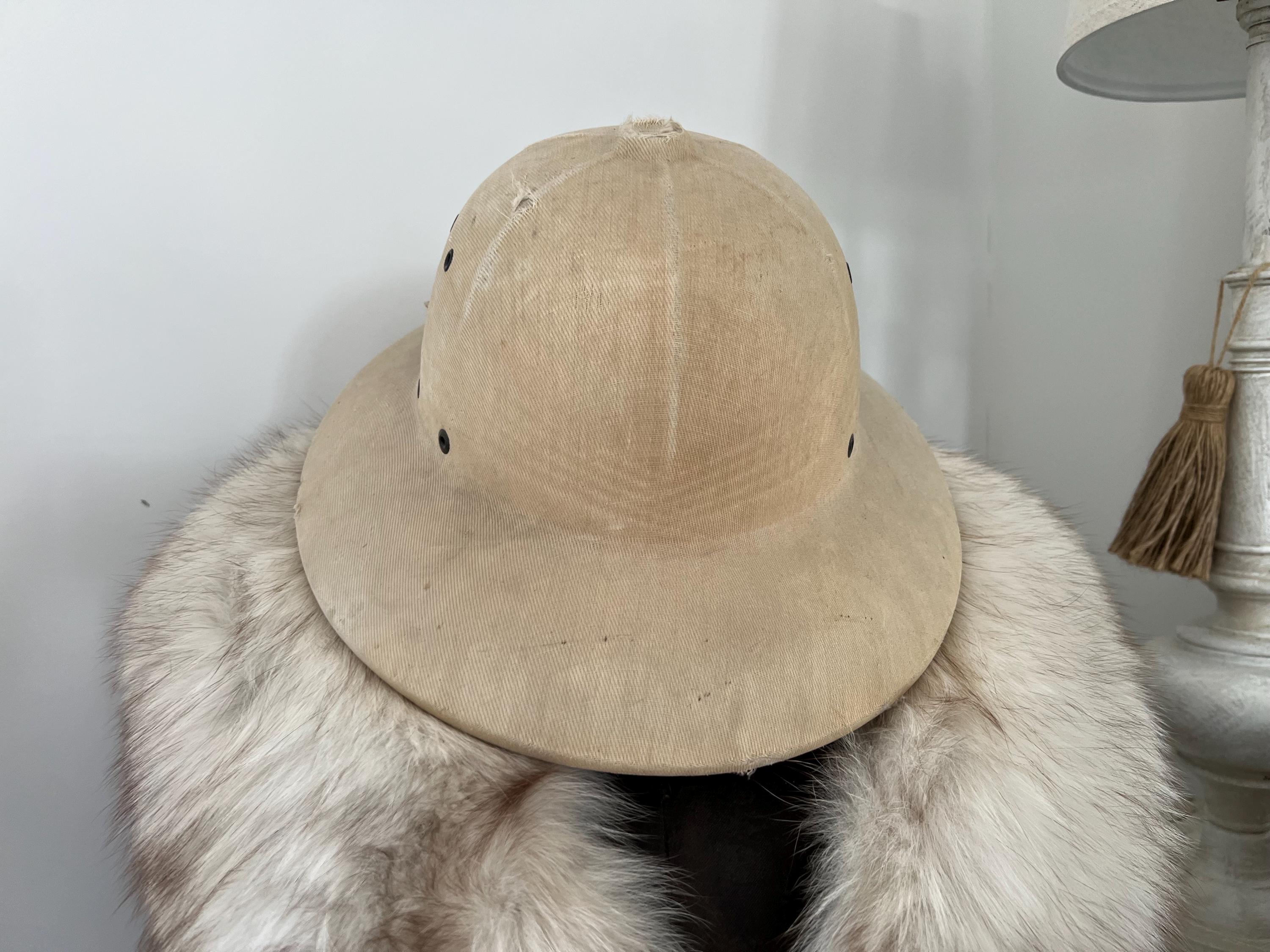 Vintage Hat Pith Helmet Mens Hat Safari British Antique - Etsy display picture 2
