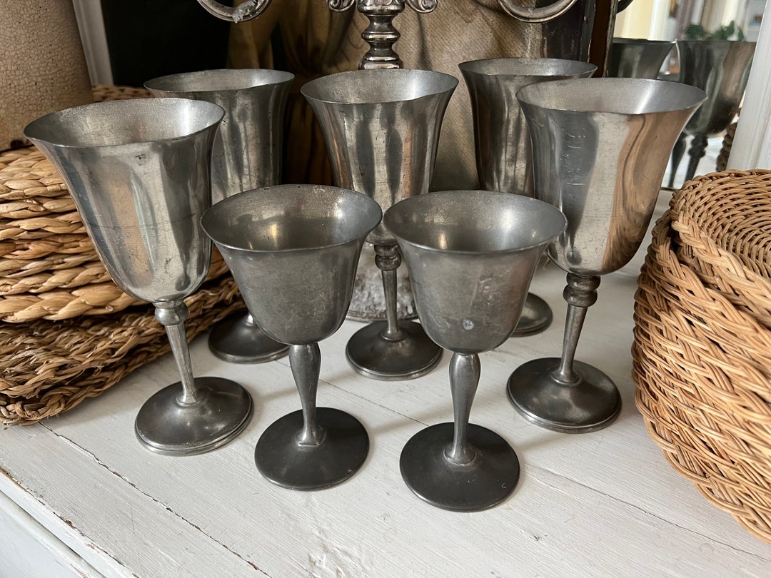 Vintage Pewter Goblets - Etsy
