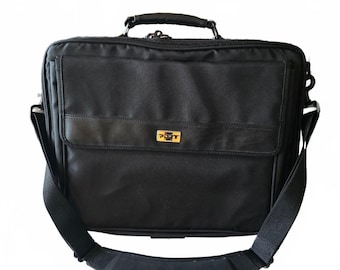 Port Noteworthy Black Executive Laptop Bag Messenger Travel College Study