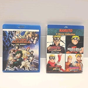 Naruto: 4-Movie Collection & My Hero Academia Two Heroes Blu-ray Disc Bundle