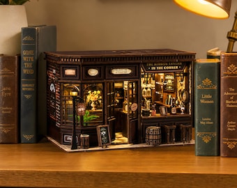 DIY Miniature Wirtshaus Kit Holz Puppenhaus Versteckte Bar Ecke Kneipe Handwerk Geschenk Erwachsene