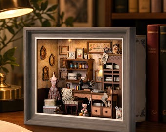 Kit miniature pour maison de poupée pour salle de couture