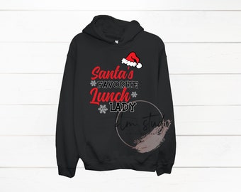 Santa's Favorite Lunch Lady, Sublimation, PNG