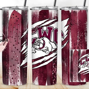 Carmi White Bulldogs 2 Skinny Tumbler Wrap