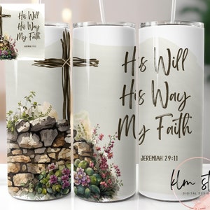 Sein Wille Sein Weg mein Glaube Skinny Tumbler Wrap
