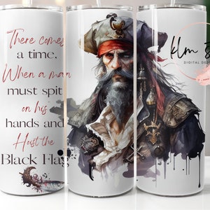 Hoist the Black Flag Skinny Tumbler Wrap