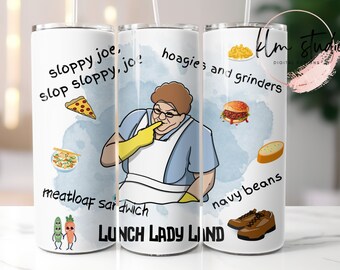 Envoltorio para vaso delgado Lunch Lady Land