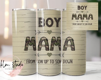 Boy Mama - Son Up To Son Down, Skinny Tumbler Wrap