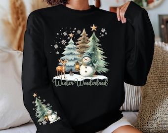 País de las Maravillas Invernal, Muñeco de Nieve, Cervatillo, 2 diseños, PNG