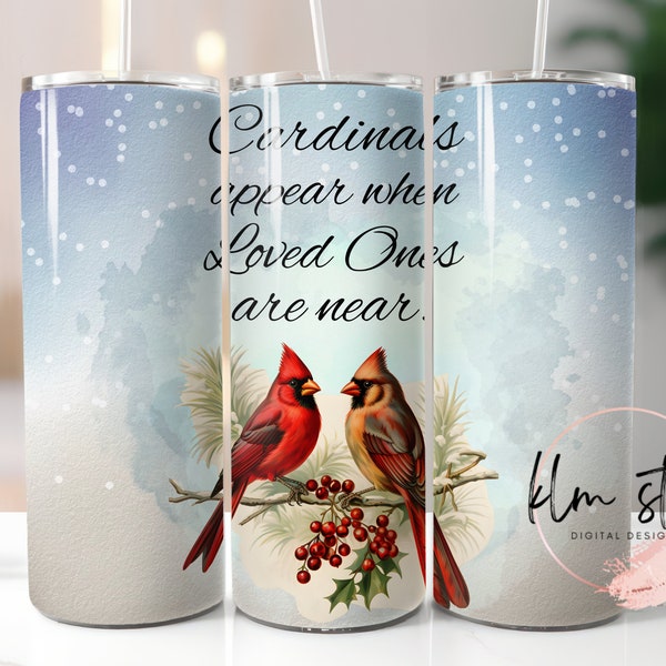 Cardinals Appear Skinny Tumbler Wrap