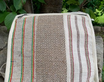 Katoenen crossbodytas hennepgherri