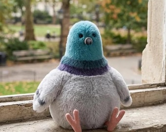 Jellycat Ryan Pigeon Plush Toy, Chonky Stuffed Animal, Soft Birdie Decor