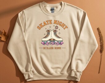 Good Times Roll Retro Roller Skate Sweatshirt, Vintage 70s Skating Crewneck for Rollerskating Lovers, retro gift