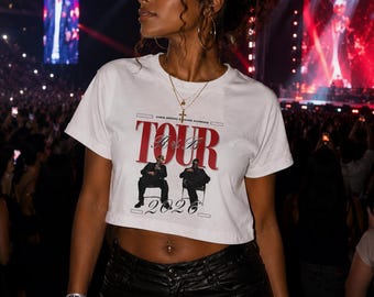 Chris Brown & Usher Concert Tour Crop Top | Festival Music Tee
