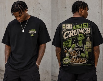 Victor Wembanyama Alien Vintage Basketball Cereal Box T-Shirt