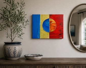 Small Abstract Painting- 12x9 inch - "Piece"