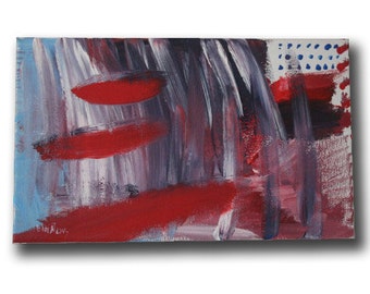 Small abstract art painting , contemporary wall decor, minimal art, gift for her , expressionism
