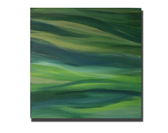 Original Abstract Painting-Green 12 x 12 inches -Acrylic Painting