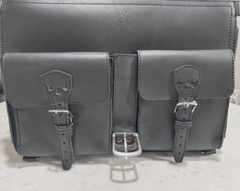 Handmade Full-Grain Leather Messenger Bag | Vintage Satchel for Men, Laptop Shoulder Bag