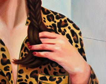 Una treccia prima di andare a letto - Stampa artistica