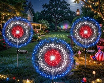 Solar Firework Lights 4 Pack – Independence Day Yard Decor