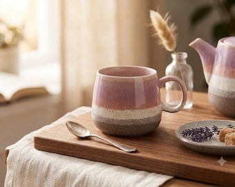 Personalized Nordic Mug | Custom Engraved Ceramic Coffee Cup | Minimalist Stoneware Gift Mug