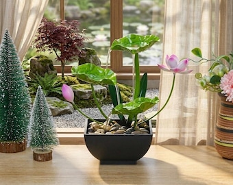 Lotus Tabletop Water Fountain – 3-Tier Indoor Waterfall Home Decor