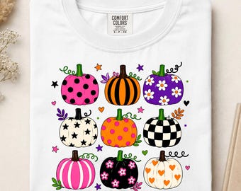 Preppy Boho Floral Pumpkin DTF, Coquette Autumn Shirt Print, Fall Season Ready to Press, Trendy Thanksgivin DTF Print, Halloween Pumpkin DTF