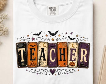 Teacher Halloween DTF, Spooky Teacher Life Shirt Print, Back to School DTF Print, Welcome to School DTF, Respect to Teacher Ready to Press