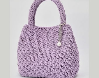 Handmade Egyptian Cotton Hobo Bag | Minimalist Tote Purse | Crochet Style Shoulder Bag | Women's Everyday Handbag | Gift for Her