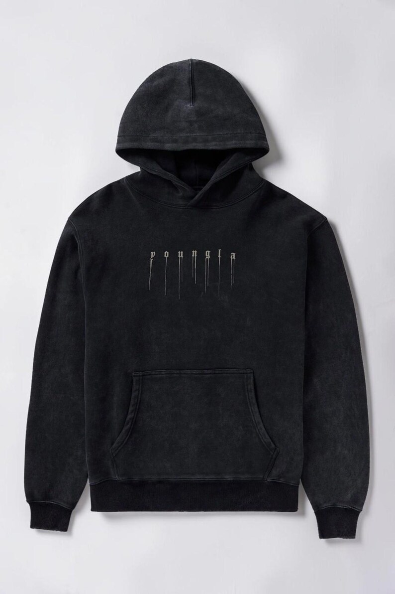 Sudadera con capucha retro americana YOUNGLA RAVING / Sudadera extragrande con calavera para hombre / Sudadera informal con capucha unisex de algodón rizo imagen 3