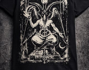 Baphomet Illustration T-shirt | Ockult Getgudom Tarotkonst