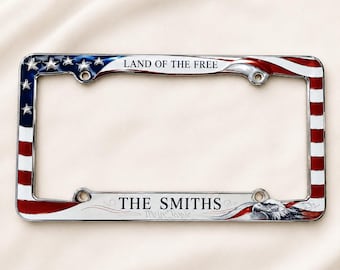 USA 250th Anniversary Aluminum License Plate Frame, Patriotic 1776 2026 Car Accessory, Veteran Gift