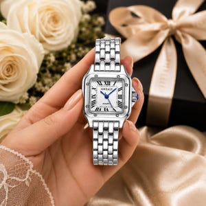 Silver Vintage Square Watch - Etsy display picture 1