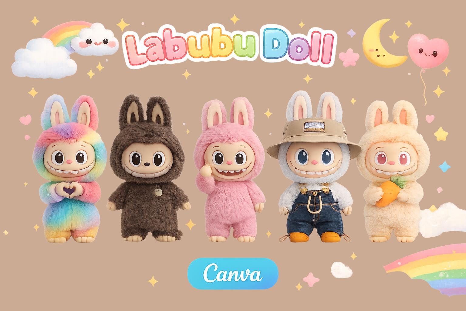 LABUBU カスタム ぬいぐるみ 15cm 一点物 Custom labubu - Etsy 日本