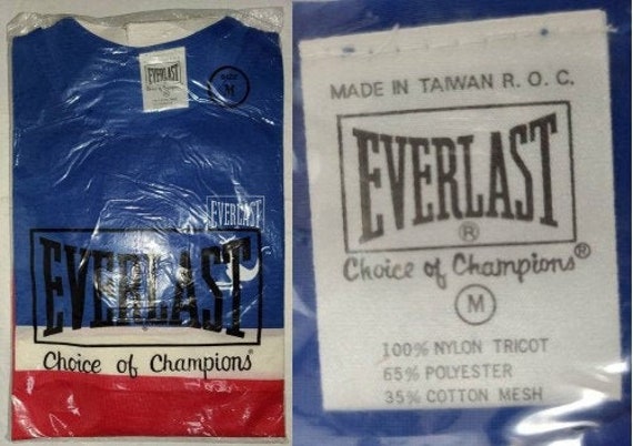 Unworn Vintage Everlast Shirt 1970s Red White Blue Tricot Mesh - Etsy 正規品が格安入手 1970sヴィンテージコットンメッシュTシャツ Tシャツ/カットソー(半袖/袖なし)