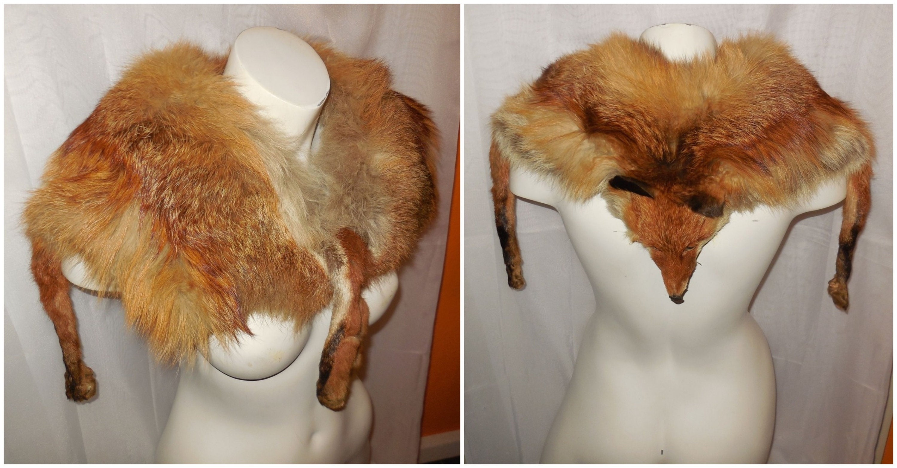 fox scarf with head