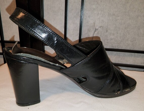high heel 70 sandals black white patent calfskin