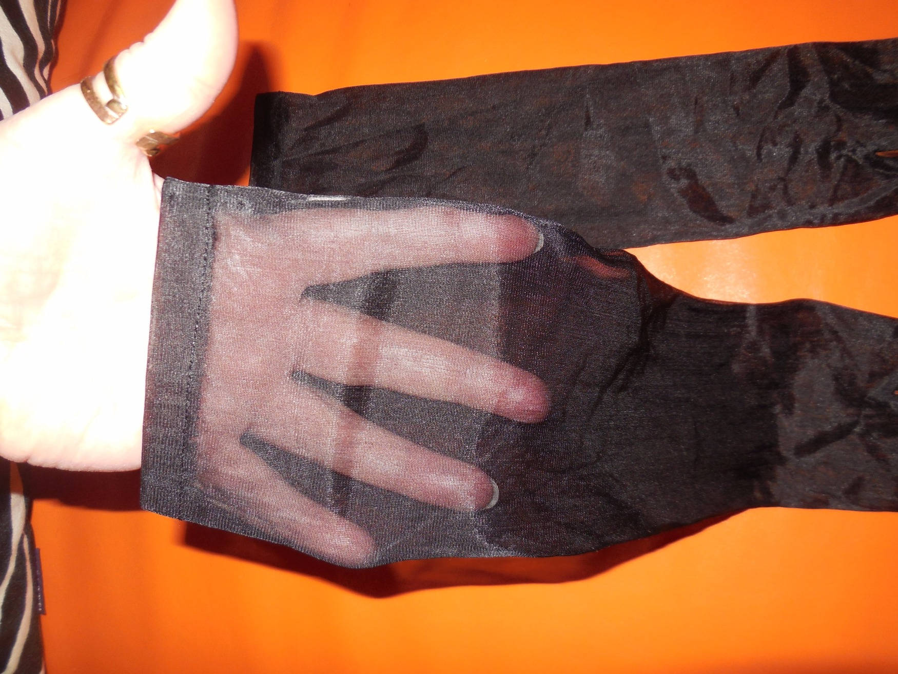 long sheer gloves