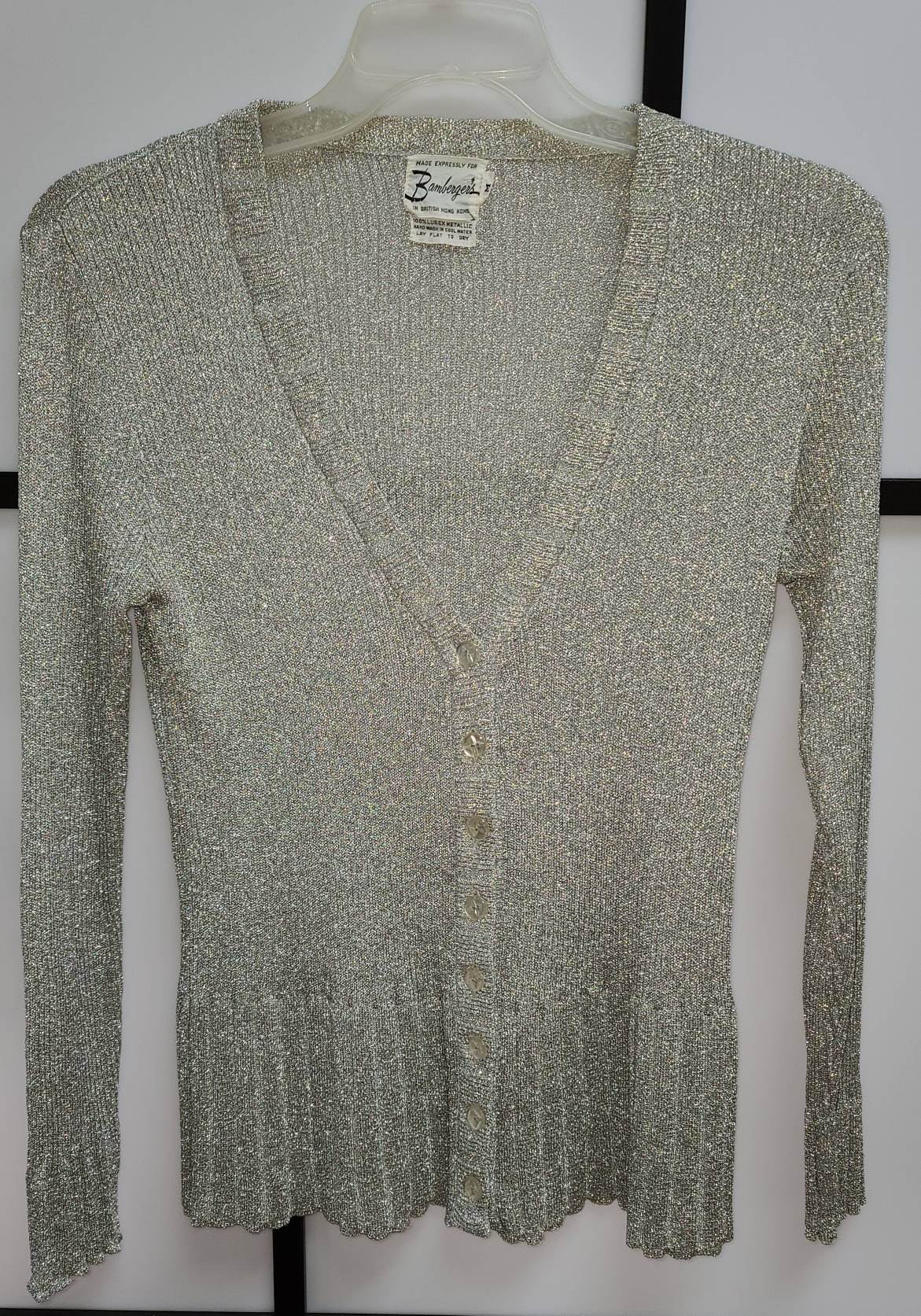 SALE Vintage Silver Metallic Sweater 