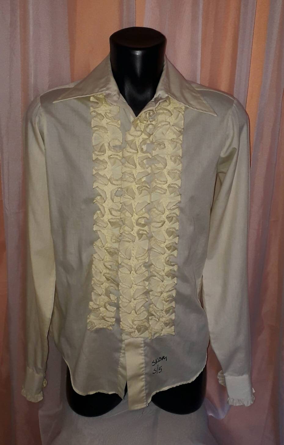 men ruffled tuxedo shirt