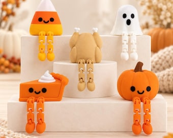 Plankmaatje | Bureauvriendje om op te zitten | Plankvriendjes voor Thanksgiving | Halloween- en herfstdecoratie | Leuke seizoensdecoratie voor huis en kantoor