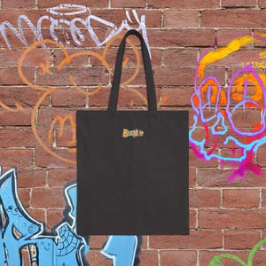 Vintage Collage Tote Bag | Retro Cartoon Print, Mickey Mouse Puzzle Canvas Bag image 5