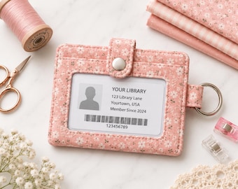 Small Wallet Keychain Sewing Pattern, Clear ID Card Holder, Beginner Project (PDF Pattern)
