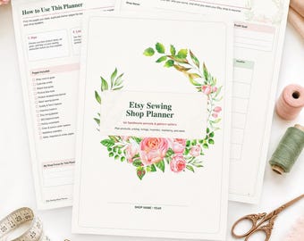 Etsy Sewing Shop Planner, Printable Business & Inventory Tracker (PDF)