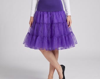 Vintage Inspired Organza Petticoat | Rockabilly Crinoline Underskirt | 3 Layer Puffy Skirt | Retro Swing Dance Bottoms