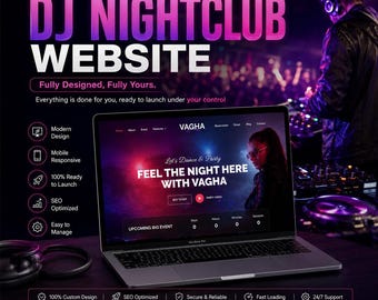 Custom DJ Nightclub Website — Fully Designed, Fully Yours