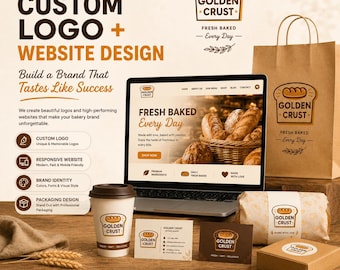 Webbdesign för konditori | Bagerilogotyp + Anpassad WordPress-byggnation